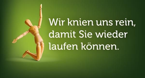 Ein Bild mit dem Logo der Ordination und einem Spruch